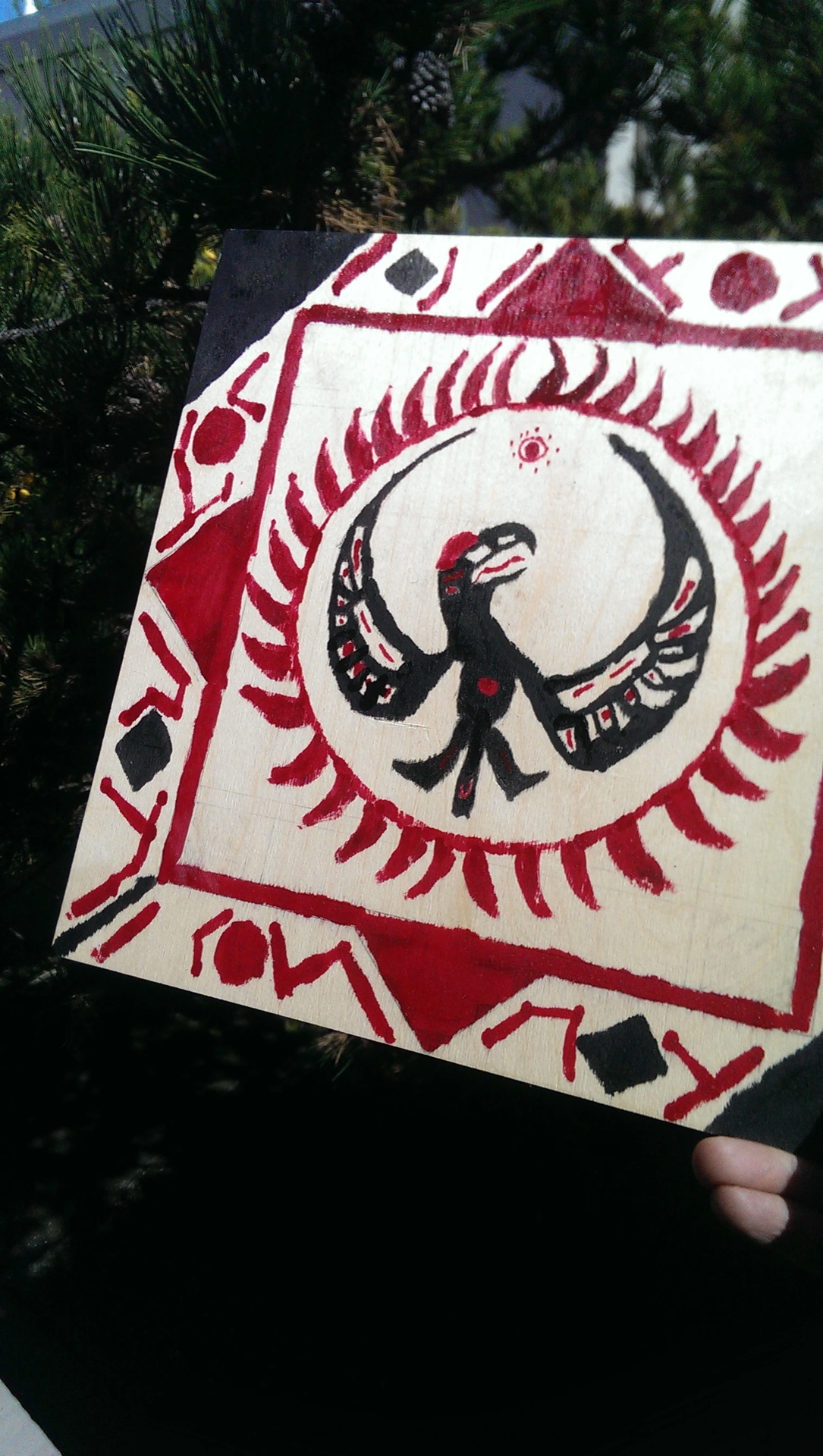 Hand-painted calligraphic panel by Omar Mukhtar